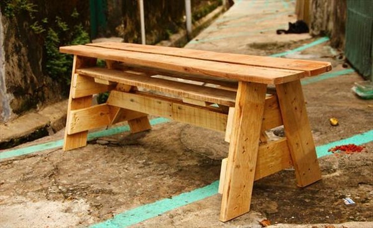 Wooden Pallet Garden Bench Plans | Pallet Wood Projects