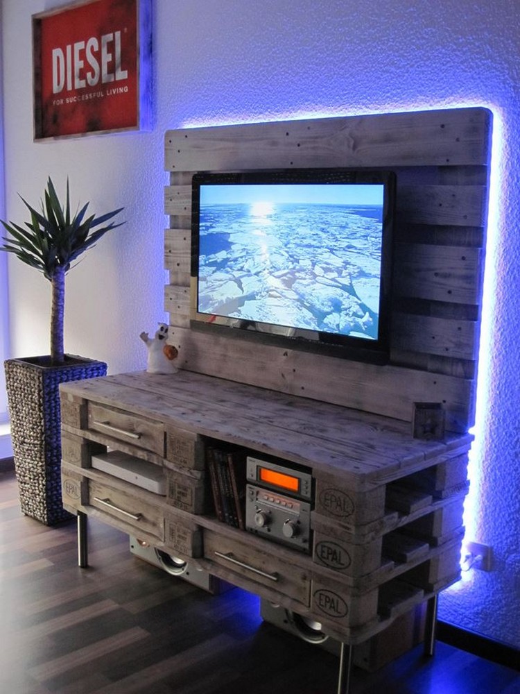 Recycled Pallet TV Stand Plans | Pallet Wood Projects