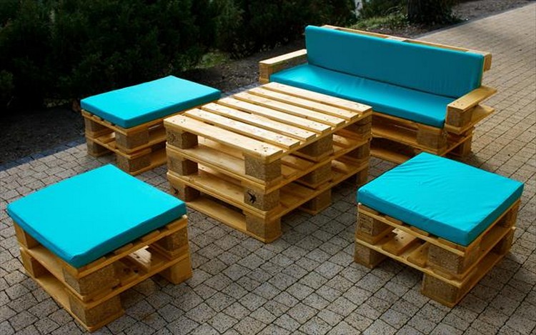 Pallet Wood Outdoor Furniture Plans Projects - Diy Pallet Garden Furniture Plans