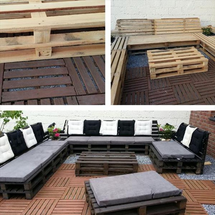 Diy Pallet Outdoor Sofa Plans, Building A Sofa From Pallets