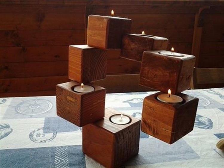 Pallet Wood Candle Holders  Pallet Wood Projects