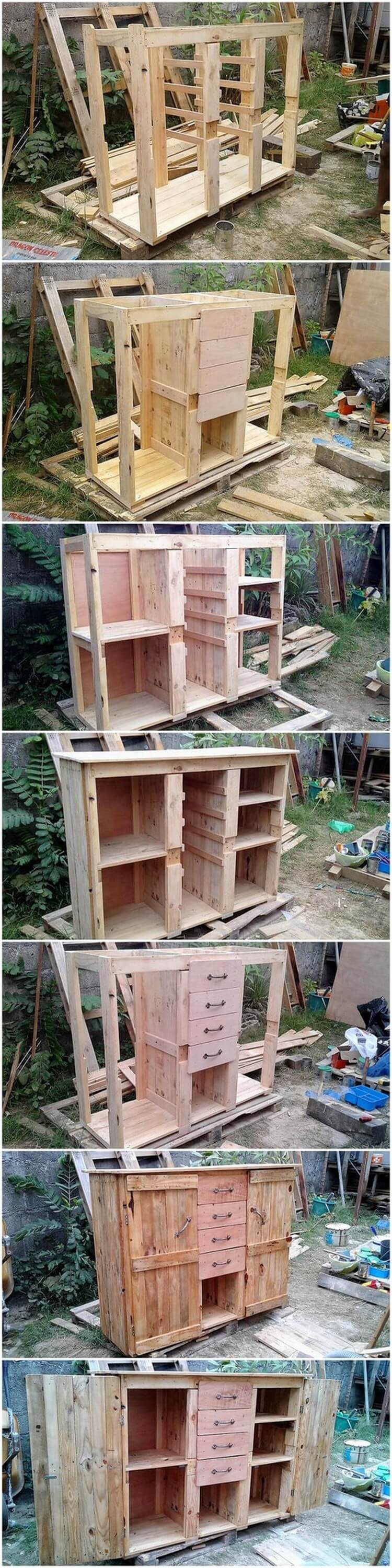 DIY Wood Pallets TV Stand or Media Cabinet: Step by Step ...